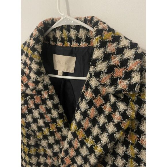 J. CREW COLLECTION Lurex‎ Tweed Oversized Coat Wool Alpaca Polyester Size 2 - Picture 5 of 11